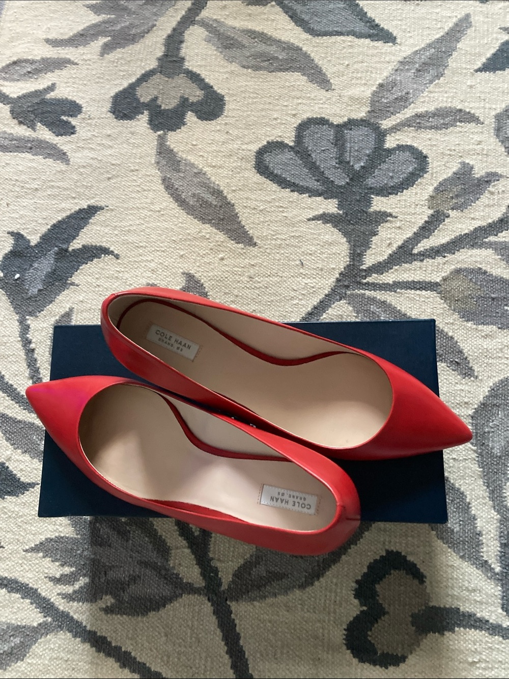 Cole Haan Red Pointed-Toe low heel